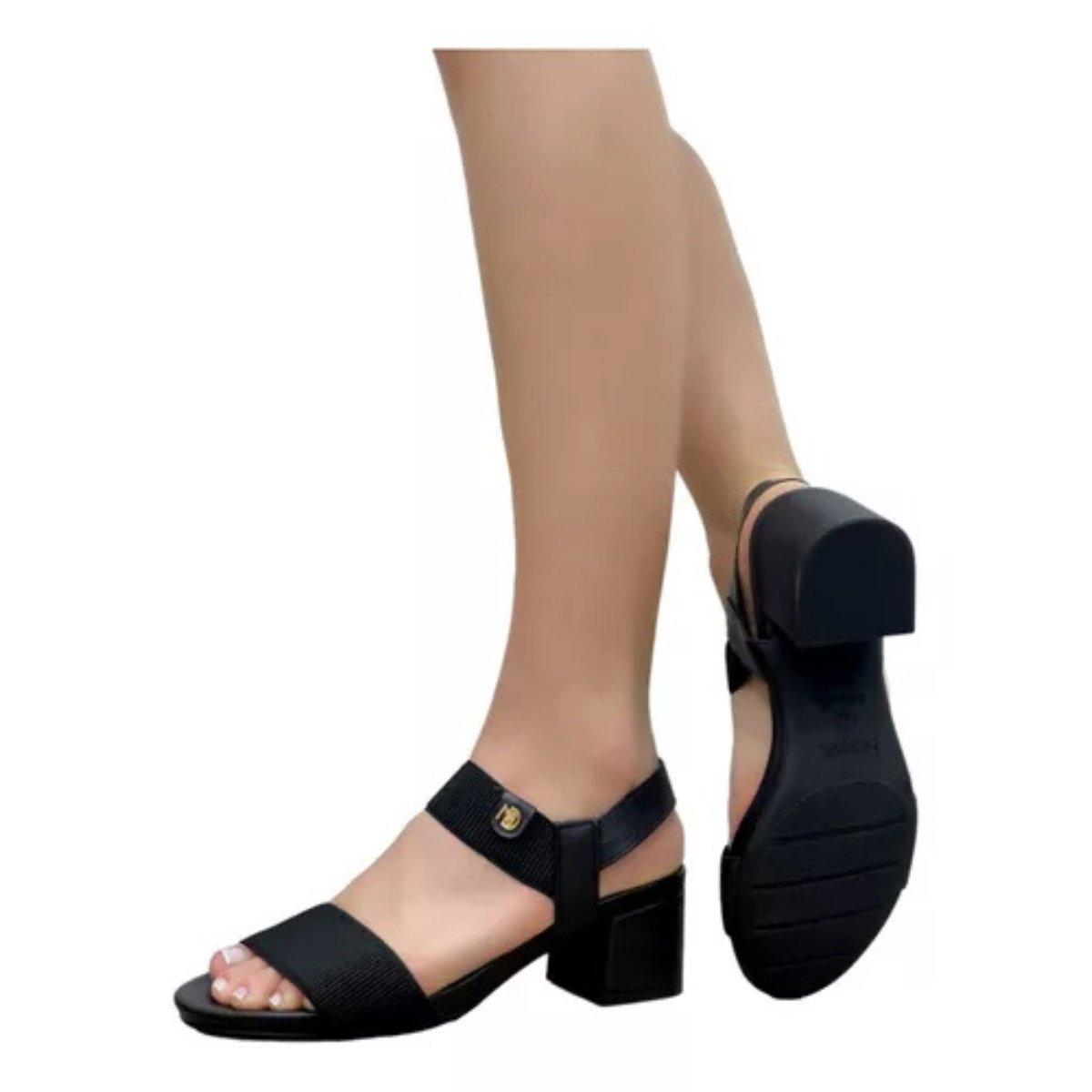 Sandalia Feminino Modare Salto Bloco Ultra Conforto Preto 3