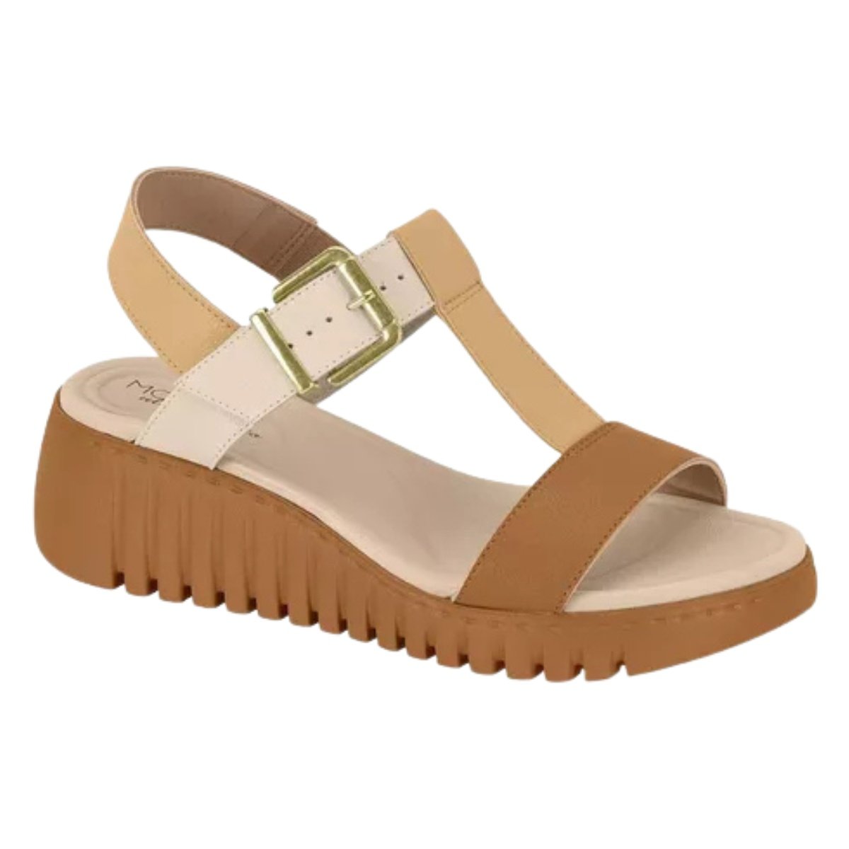 Sandalia Feminina Modare Anabela Ultra Conforto Bege 2