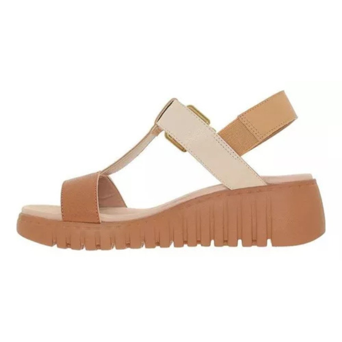 Sandalia Feminina Modare Anabela Ultra Conforto Bege 5