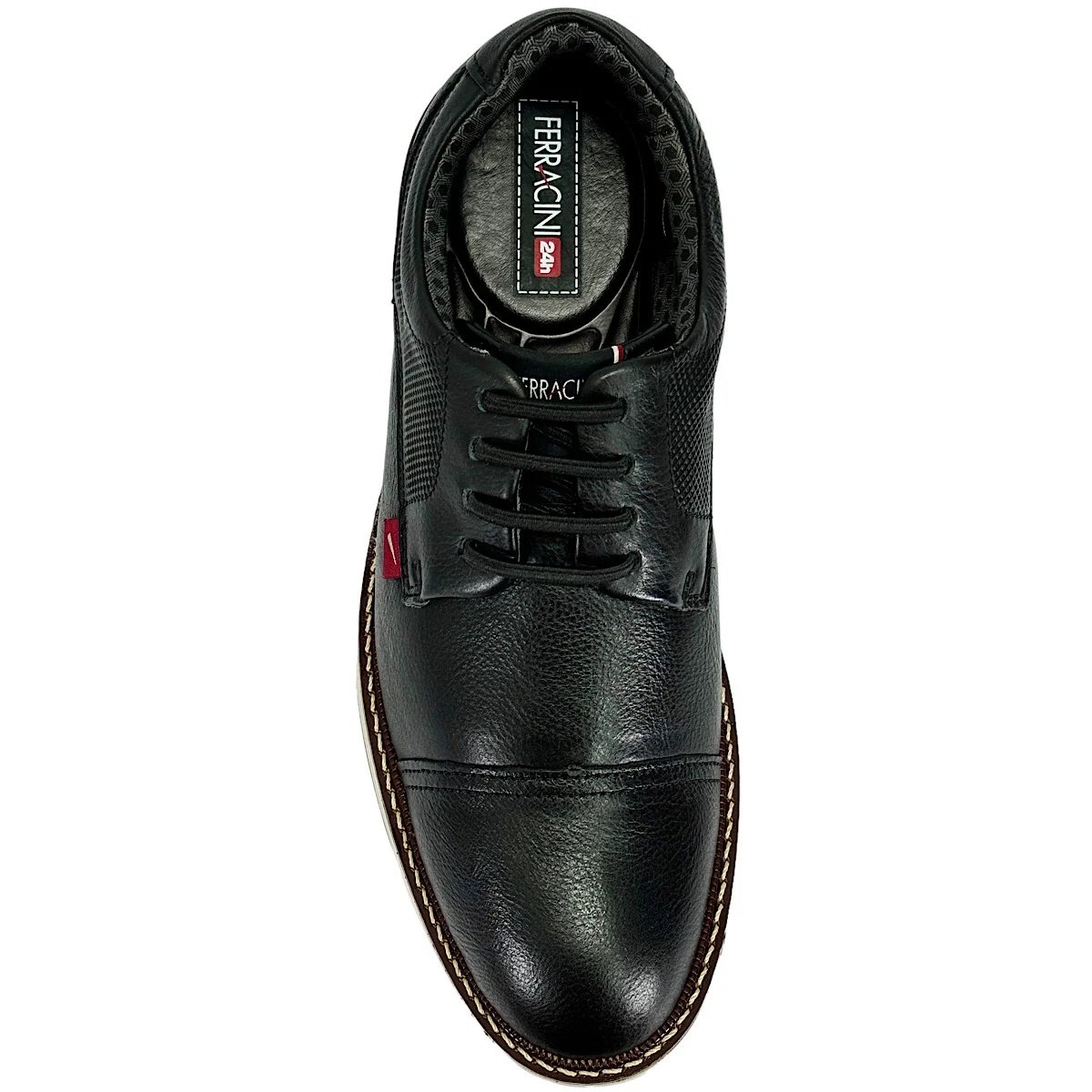 Sapato Ferracini Masculino Kingston Couro Preto 6151-675G Preto 3