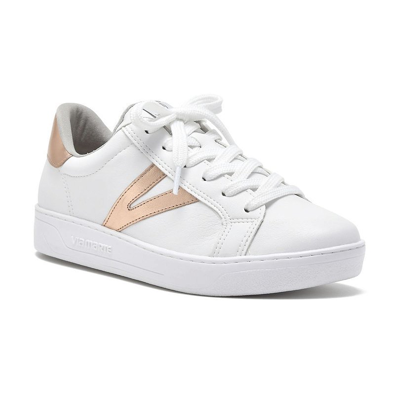 Tenis Via Marte Casual Feminino 22-9409 Branco 2