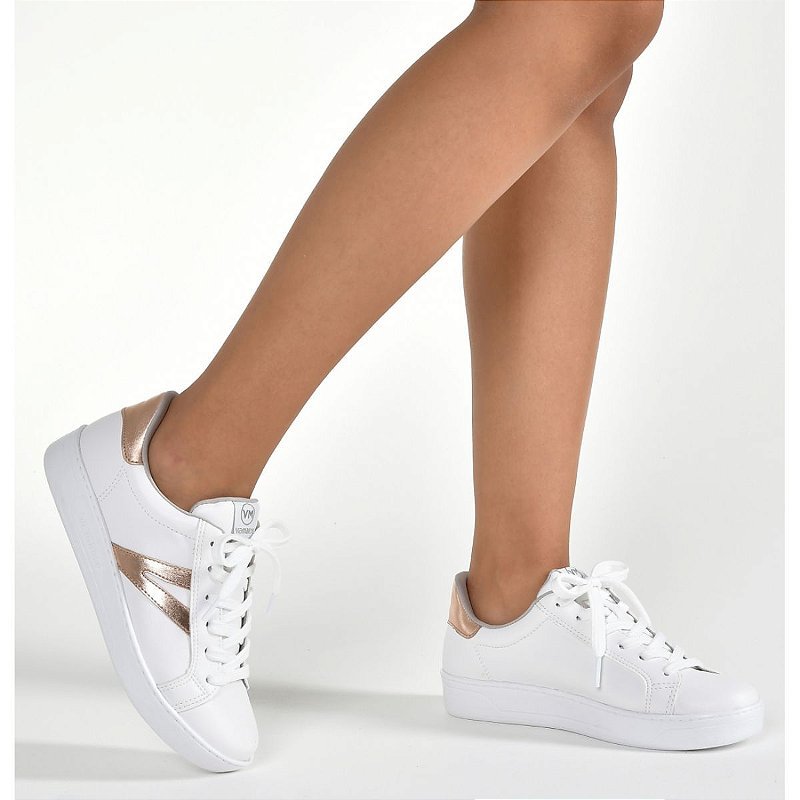 Tenis Via Marte Casual Feminino 22-9409 Branco 4