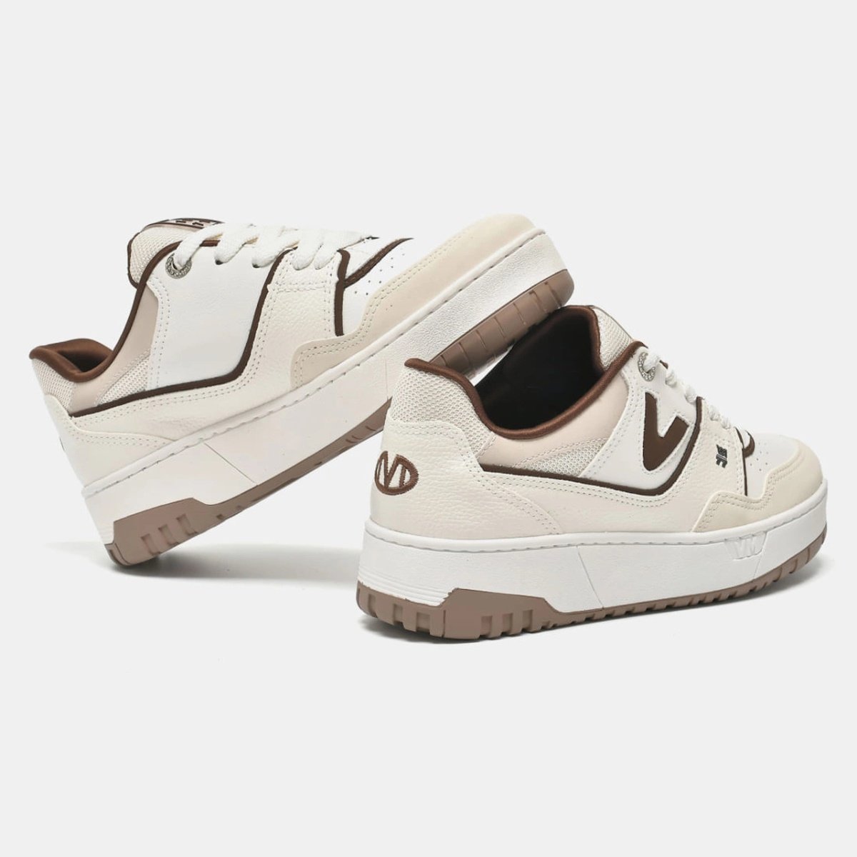 Tenis Feminino Via Marte Casual Branco/Bege 3