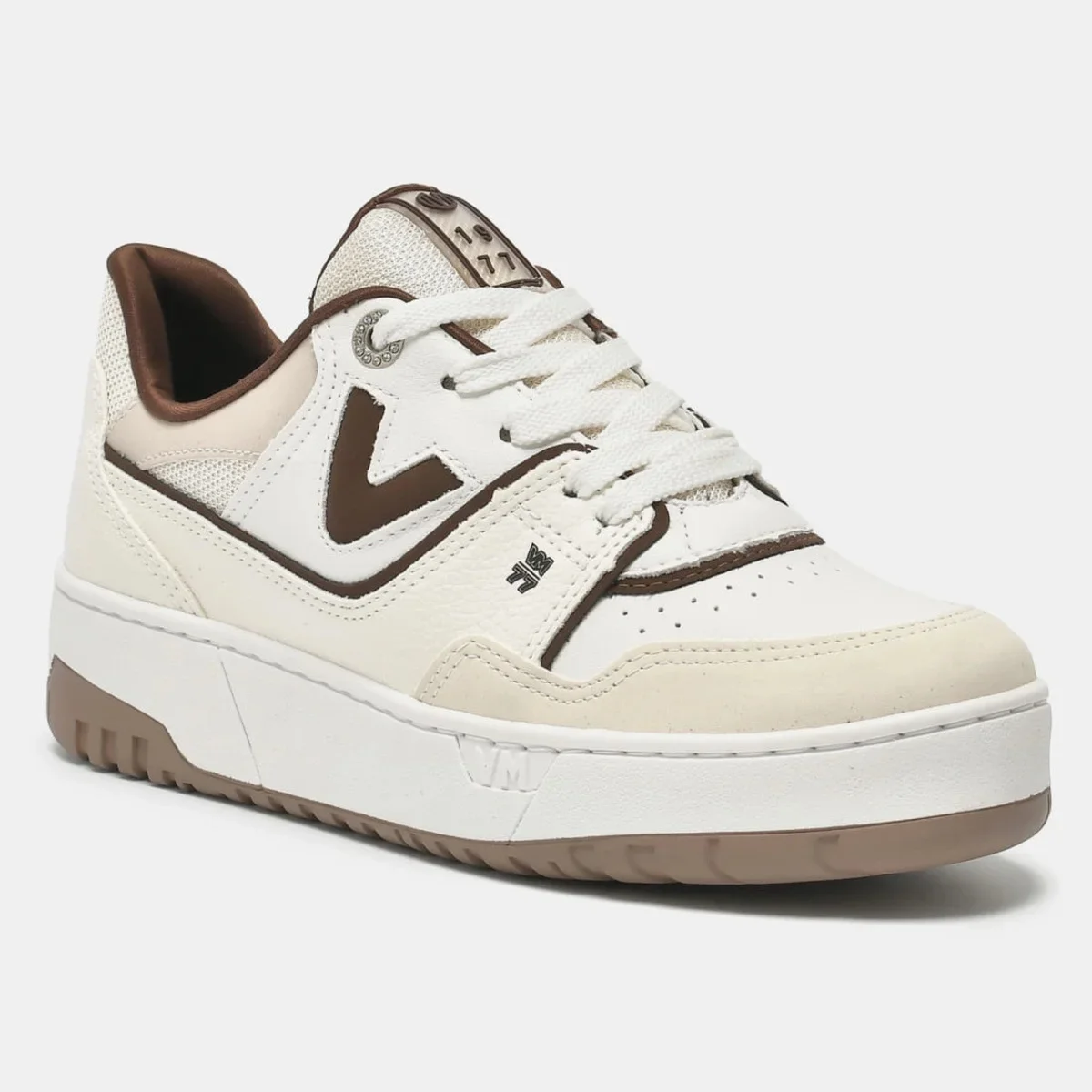 Tenis Feminino Via Marte Casual Branco/Bege 2