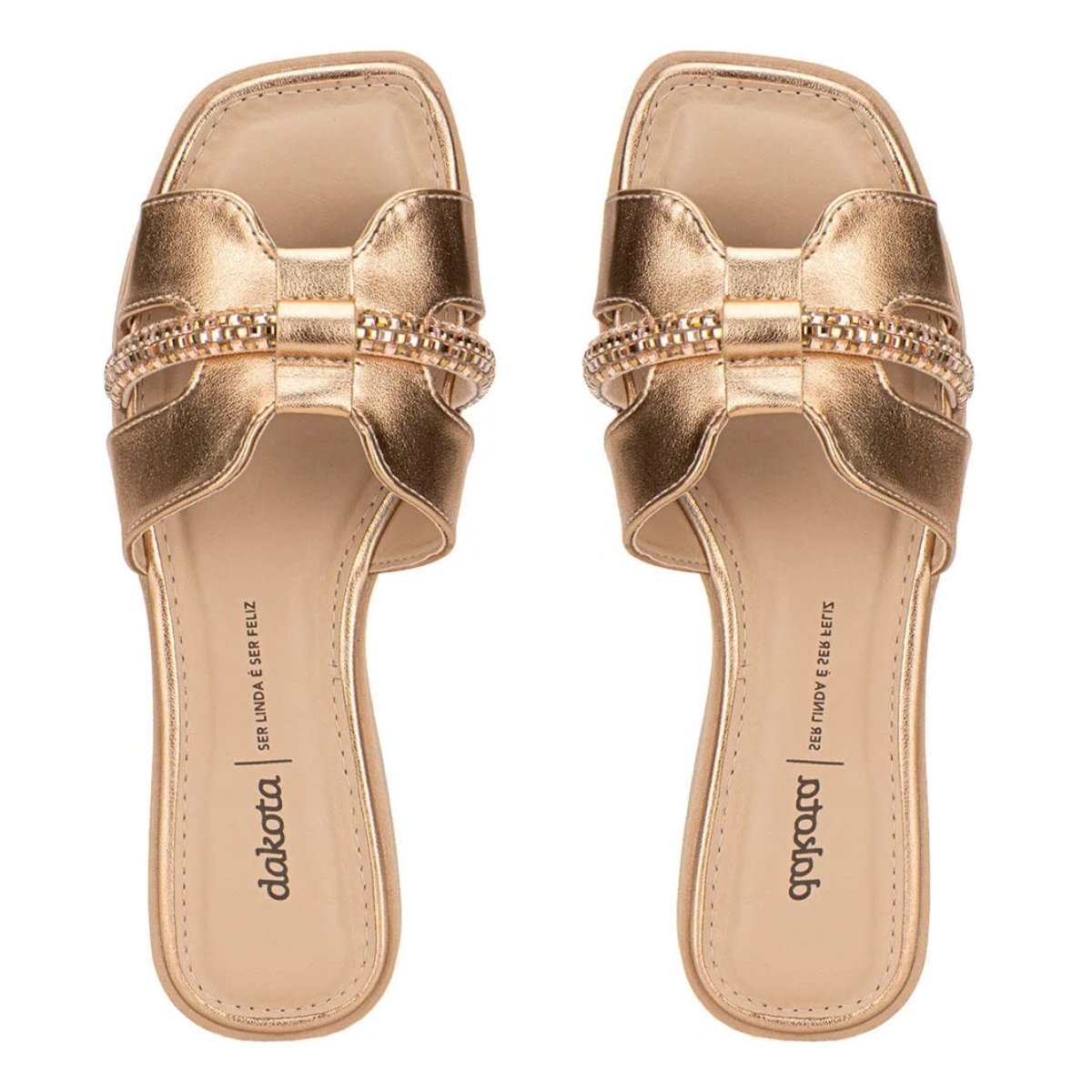 Sandalia Dakota Rasteira Feminina Bronze 5