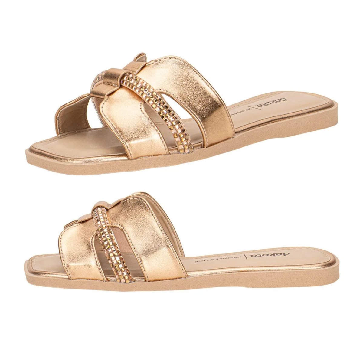 Sandalia Dakota Rasteira Feminina Bronze 6