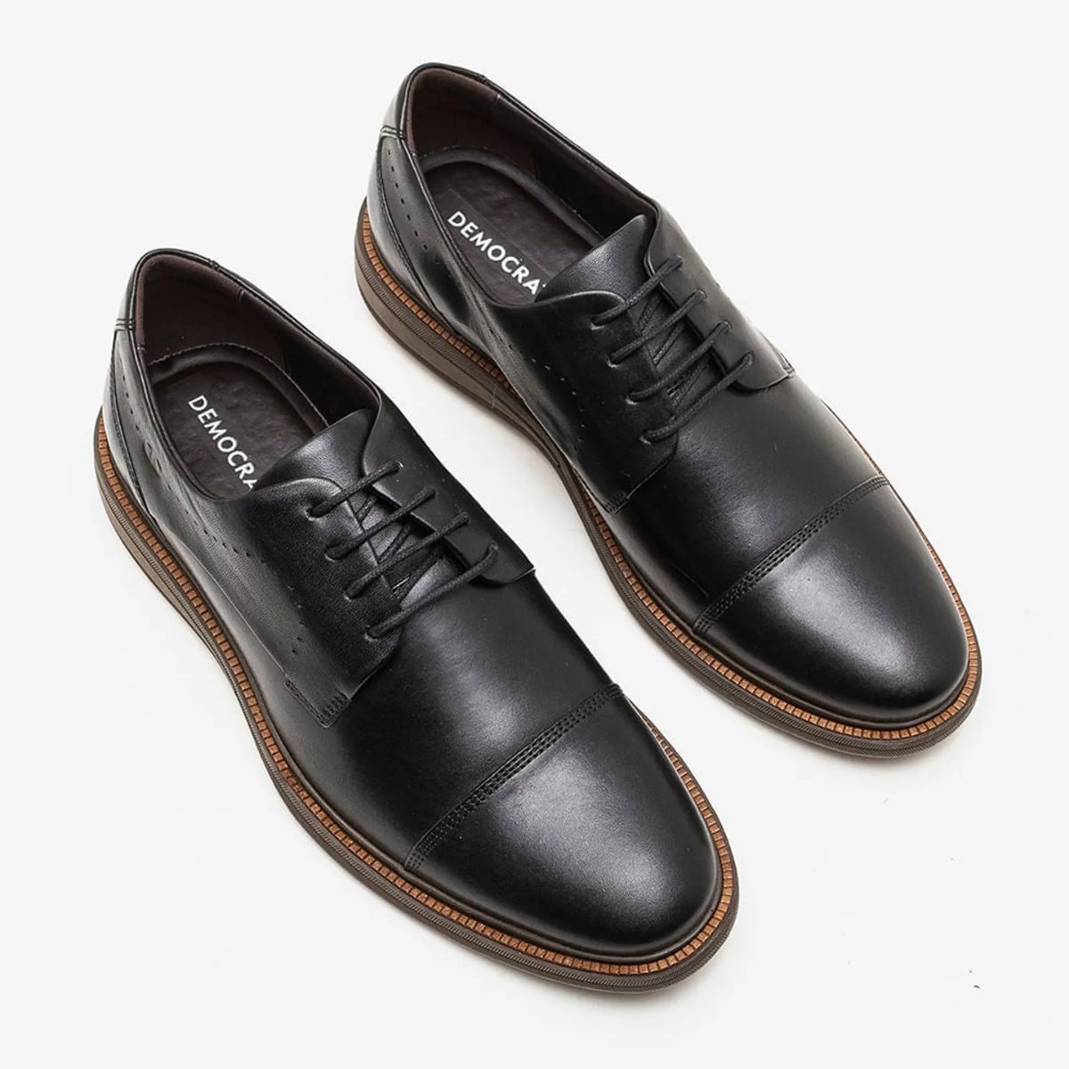 Sapato Masculino Democrata  Metropolitan Bay Couro Legitimo Preto 2