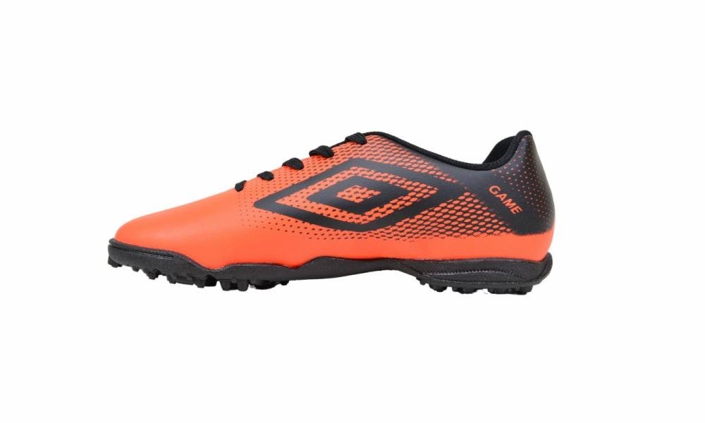 Chuteira Society Umbro Game Juvenil Coral/Preto 2