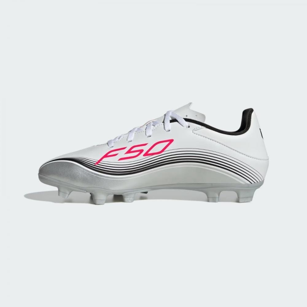 Chuteira Campo Adidas F50 Messi Club Branco/Prata 4