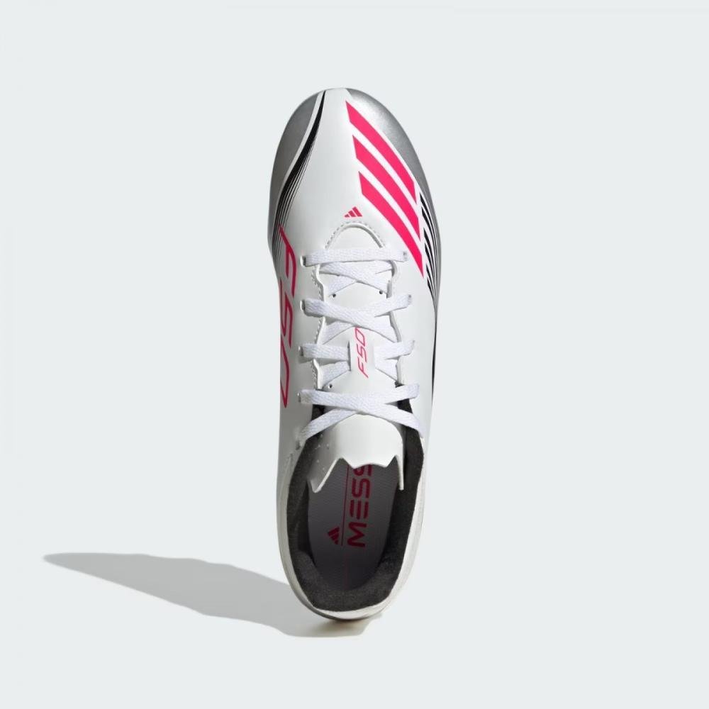 Chuteira Campo Adidas F50 Messi Club Branco/Prata 6