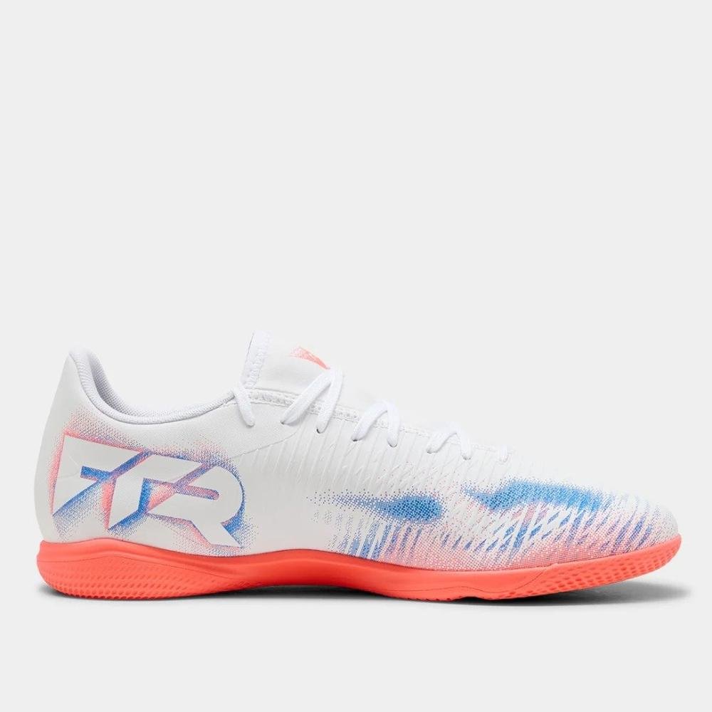 Chuteira Futsal Puma Future 8 Play It Branco/Coral 2