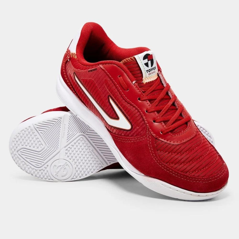 Chuteira Futsal Topper Letra Iv Vermelho 2
