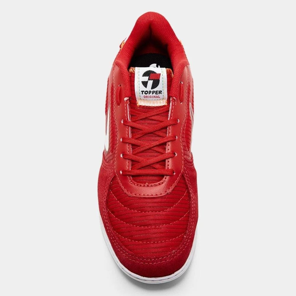 Chuteira Futsal Topper Letra Iv Vermelho 3