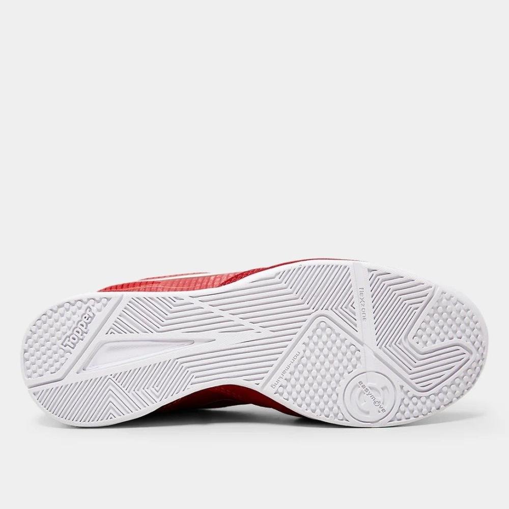 Chuteira Futsal Topper Letra Iv Vermelho 4