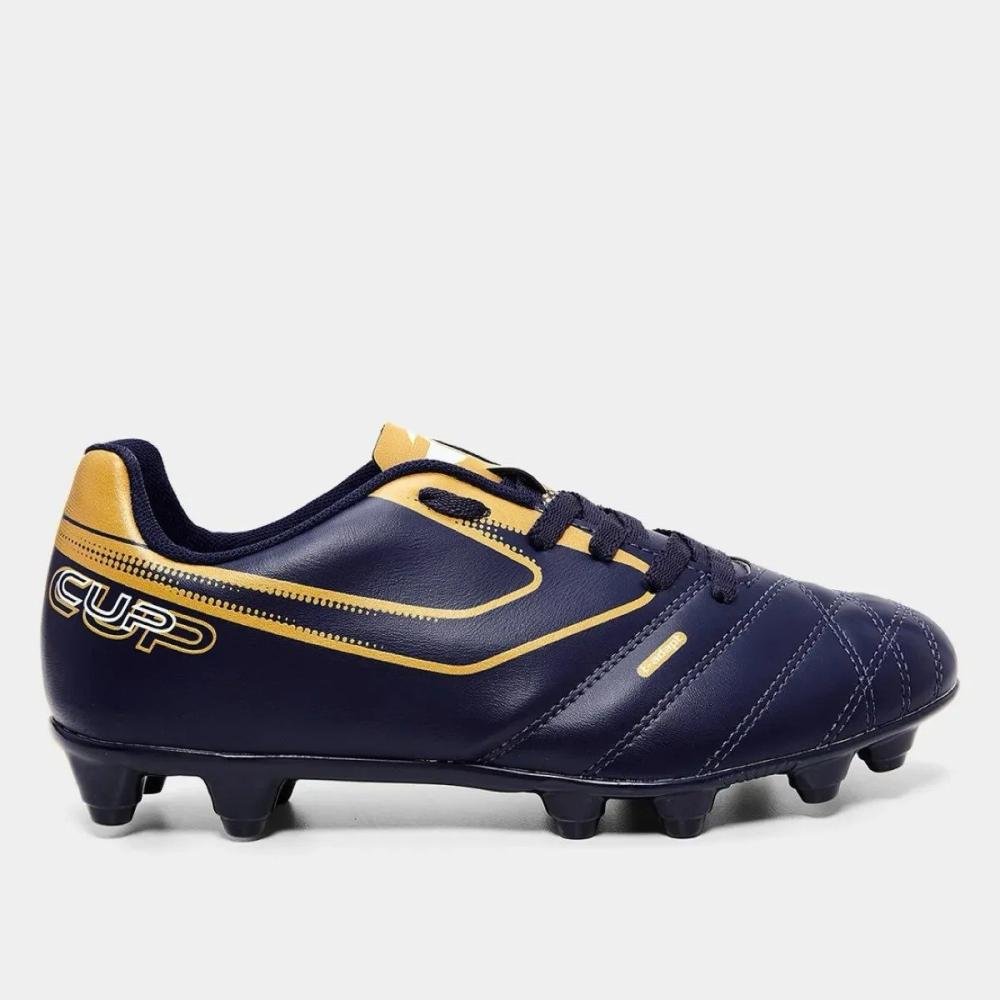 Chuteira Topper Cup Viii Infantil Azul Marinho/Dourado 4