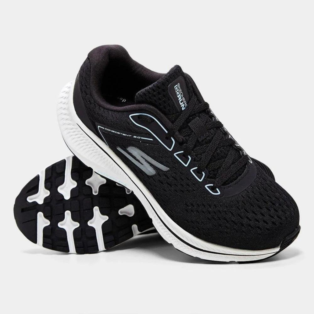 Tenis Skechers Go Run Consistent 2.0 Preto/Branco 2