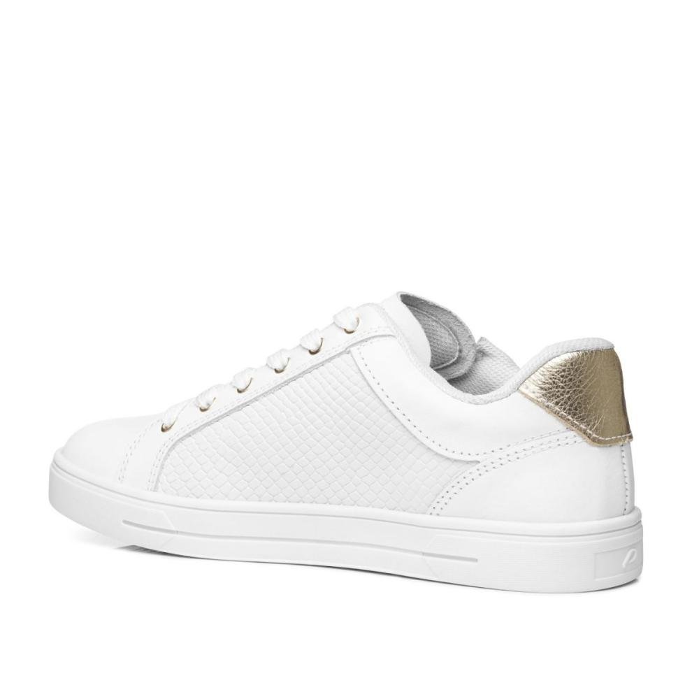 Tenis Pegada 211163-01 Branco/Dourado 3