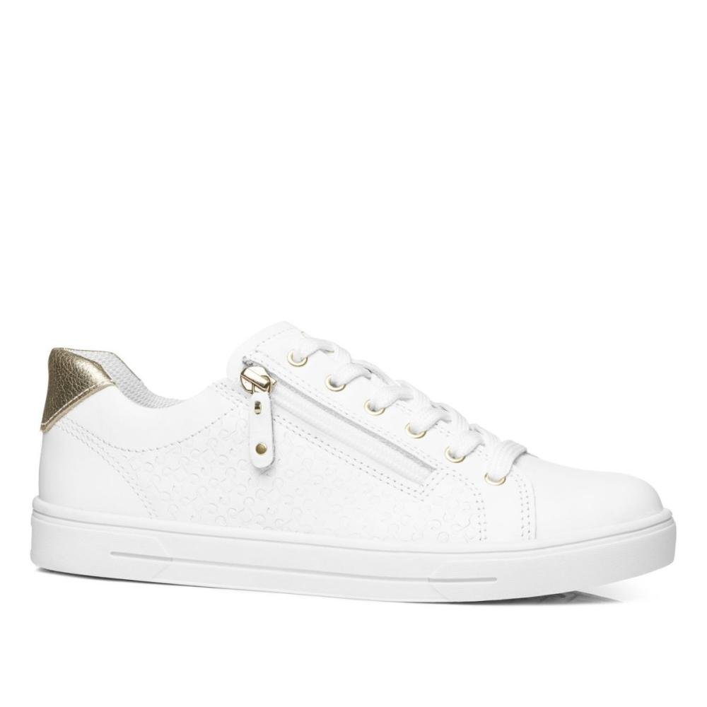 Tenis Pegada 211163-01 Branco/Dourado 6