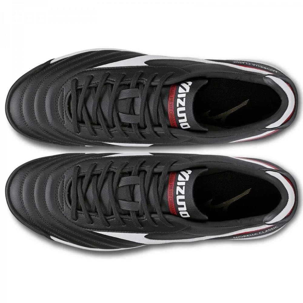 Chuteira Society Mizuno Morelia Classic As Preto/Branco 4
