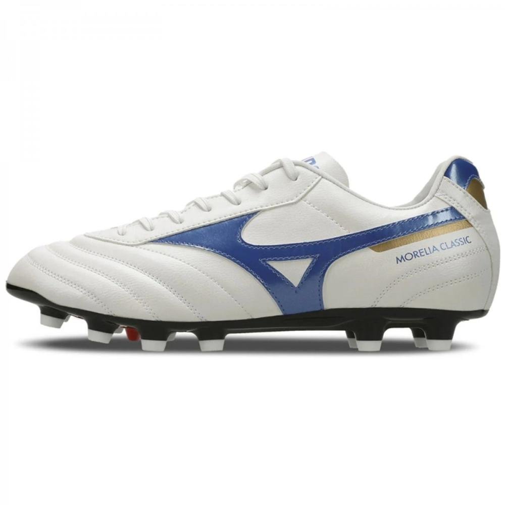 Chuteira Mizuno Campo Morelia Classic Md Branco/Azul 3