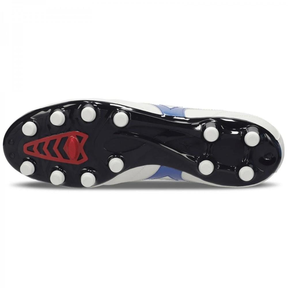 Chuteira Mizuno Campo Morelia Classic Md Branco/Azul 4