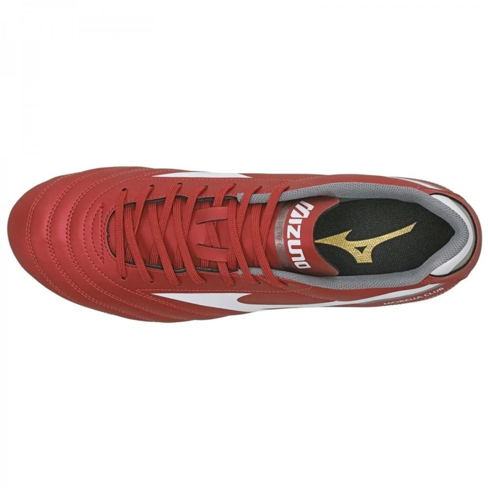 Chuteira Mizuno Campo Morelia Club Md Vermelho/Branco 4