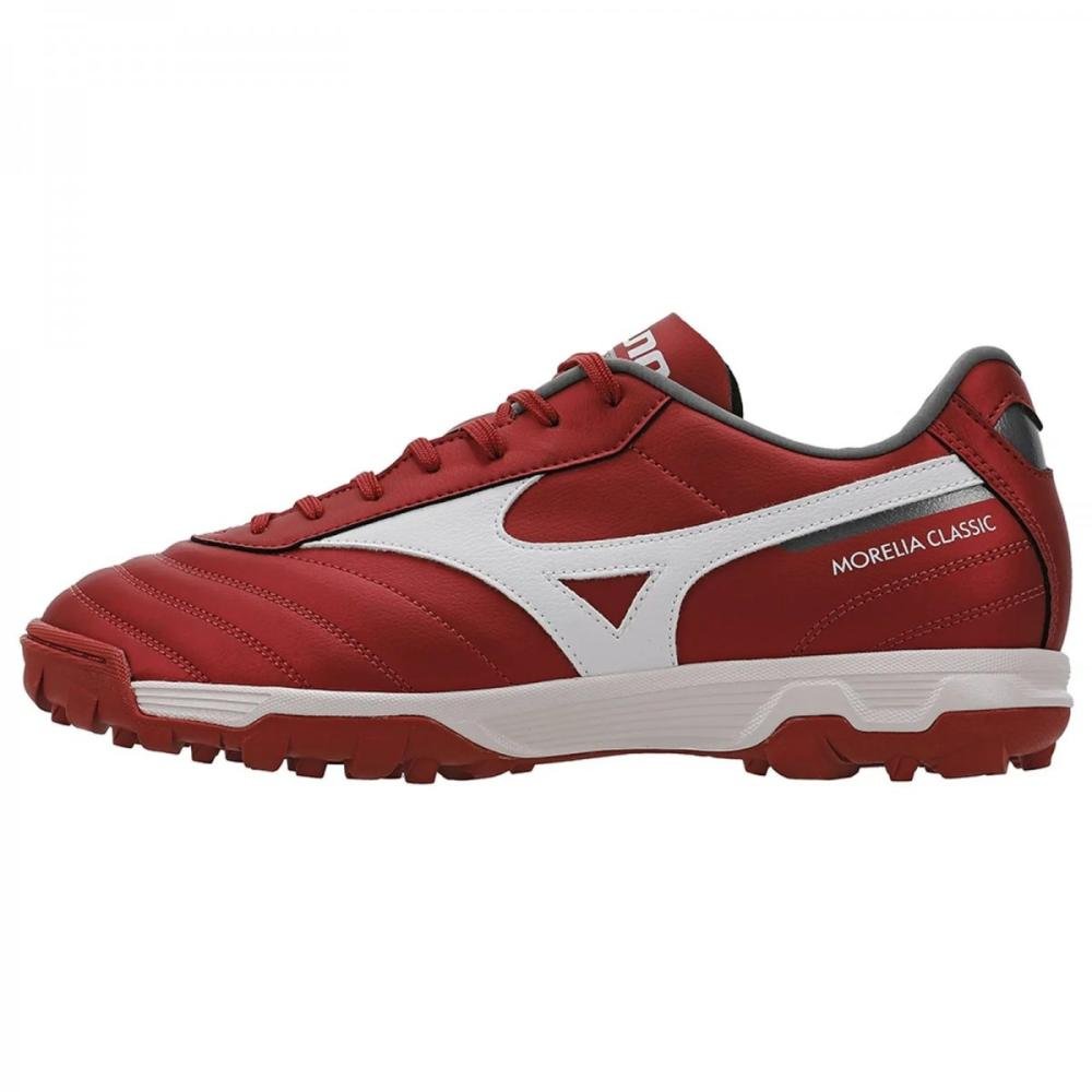 Chuteira Society Mizuno Morelia Classic As Vermelho/Branco 2