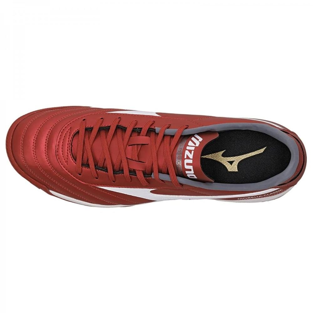 Chuteira Society Mizuno Morelia Classic As Vermelho/Branco 5