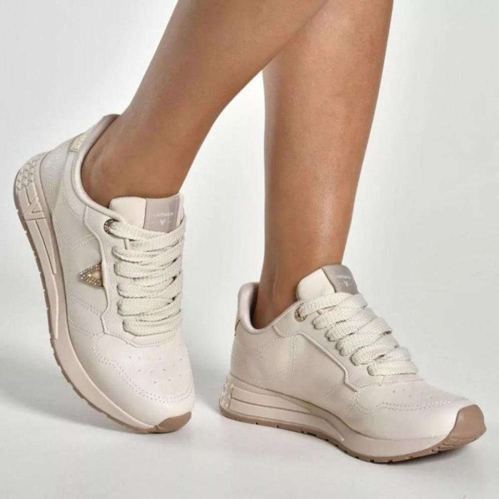 Tenis Via Marte 286-001-03 Feminino Bege 3
