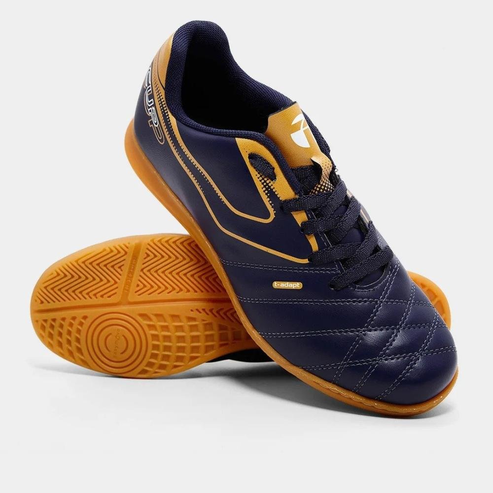 Chuteira Futsal Topper Cup Viii Infantil Azul Marinho 2