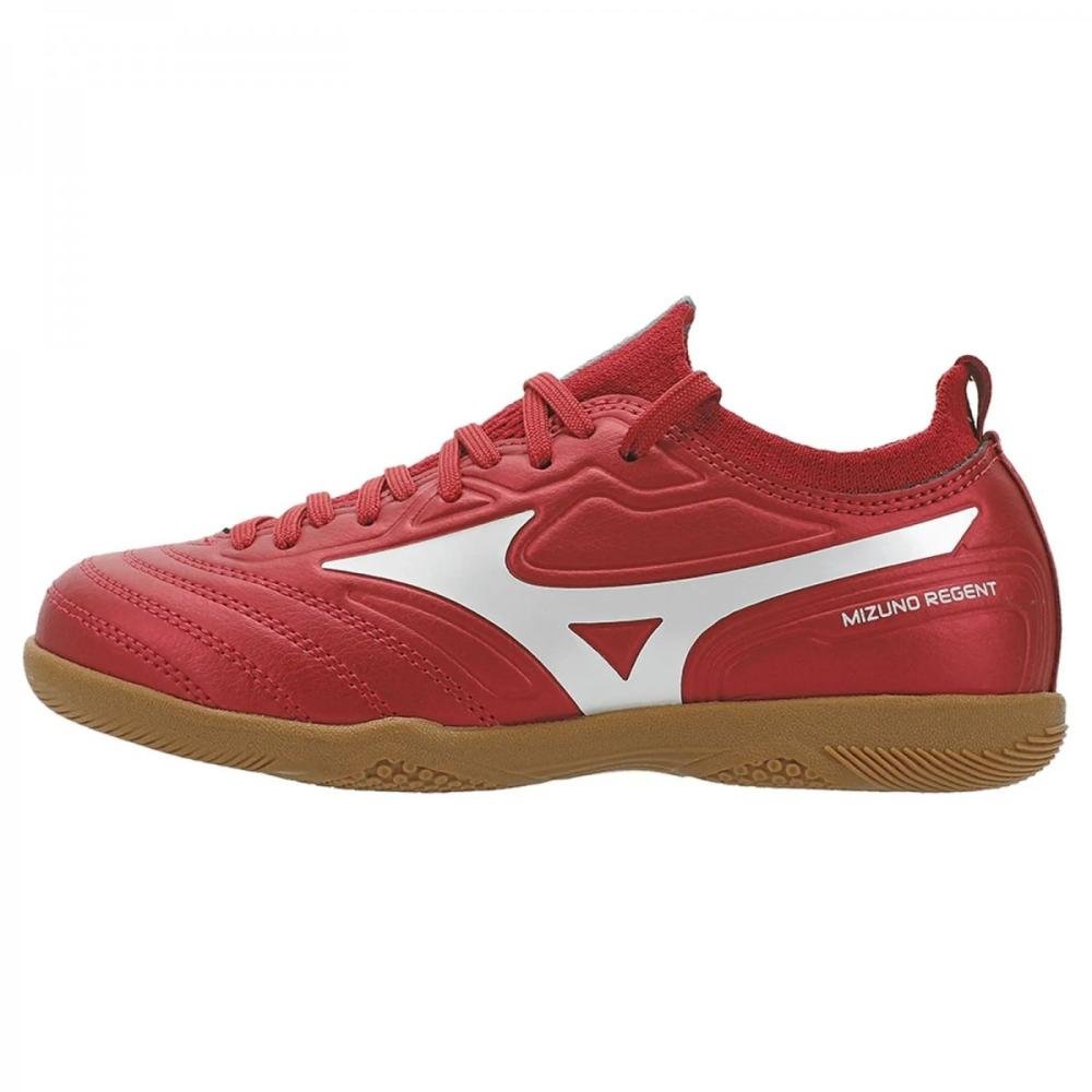 Chuteira Futsal Mizuno Regent In Juvenil Vermelho/Branco 2