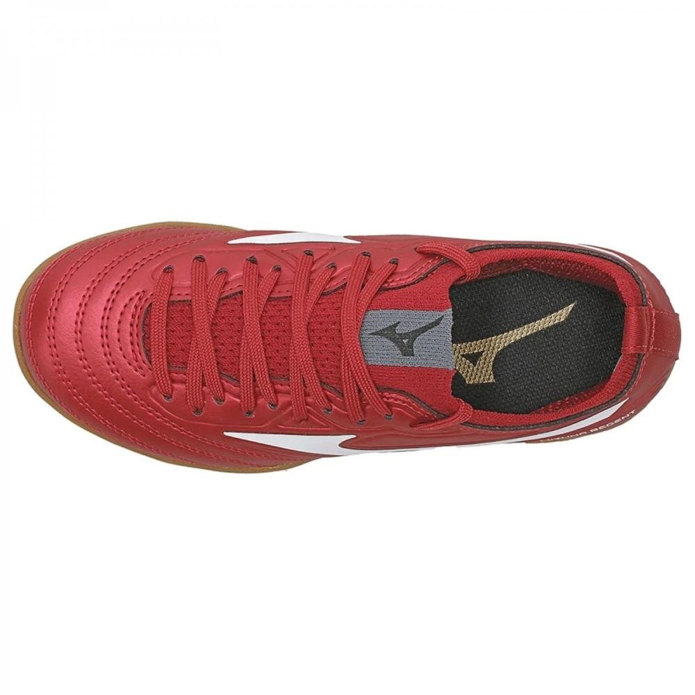 Chuteira Futsal Mizuno Regent In Juvenil Vermelho/Branco 3