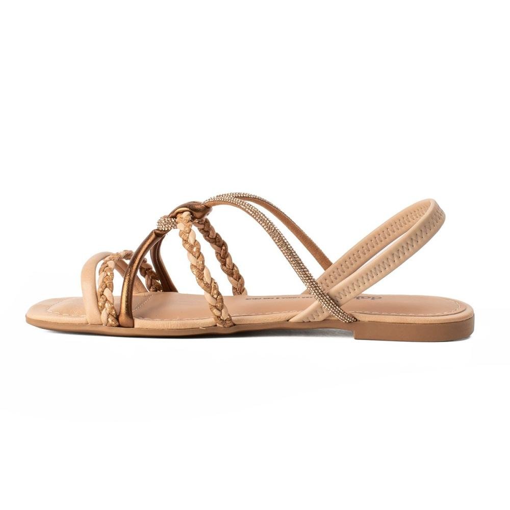 Sandalia Dakota Y9601 Bege/Dourado 5