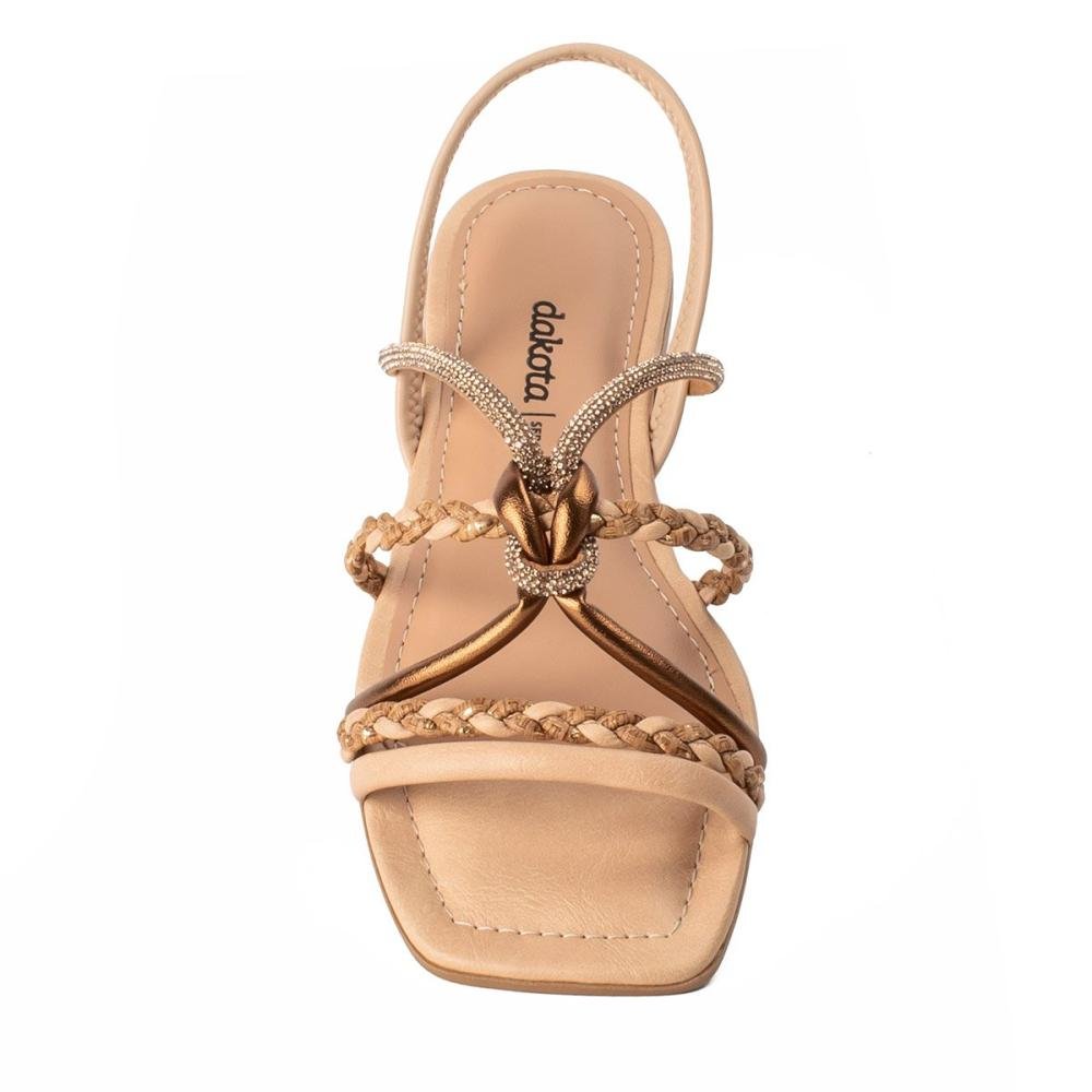 Sandalia Dakota Y9601 Bege/Dourado 6