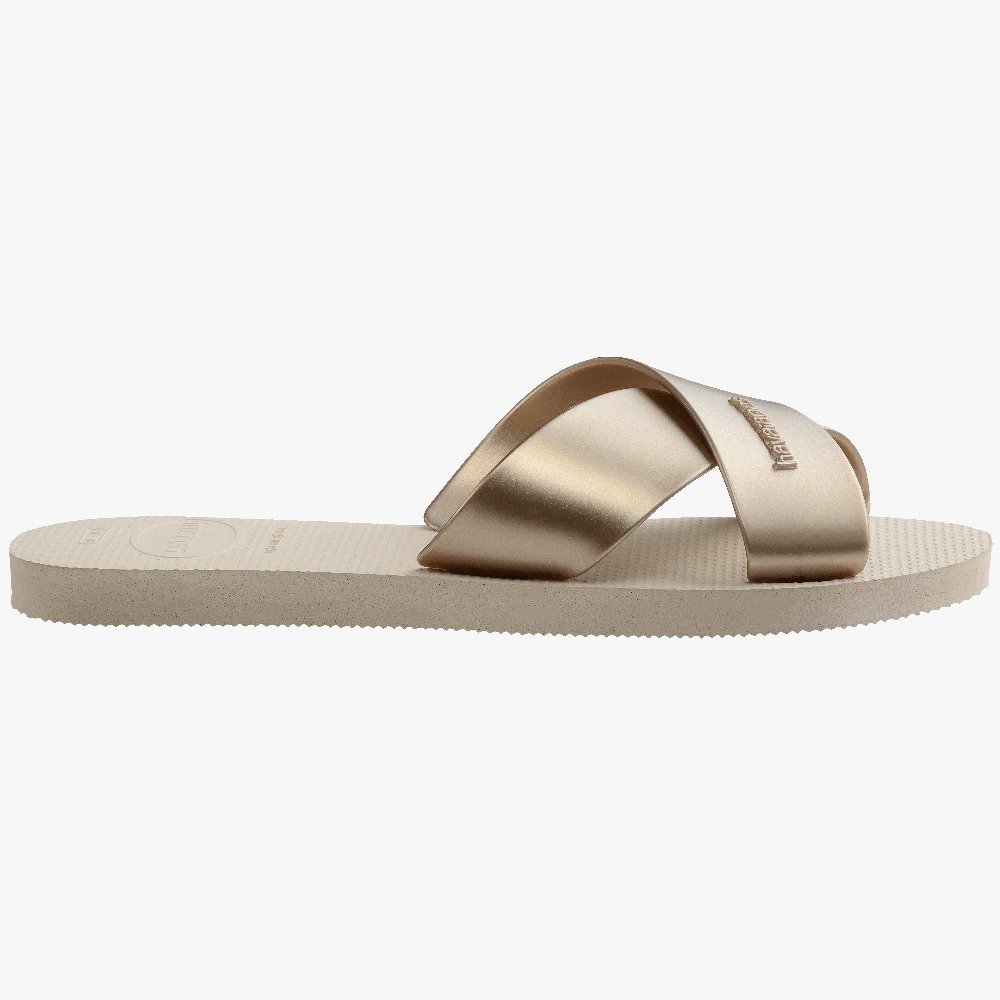 Chinelo Havaianas Aqua Metal Fc Dourado 3