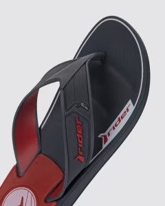 Chinelo Rider 12499 Start Iii Cinza/Vermelho 4