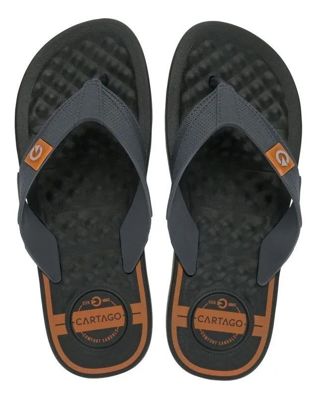 Chinelo Cartago 12212 Arizona Preto/Cinza 2