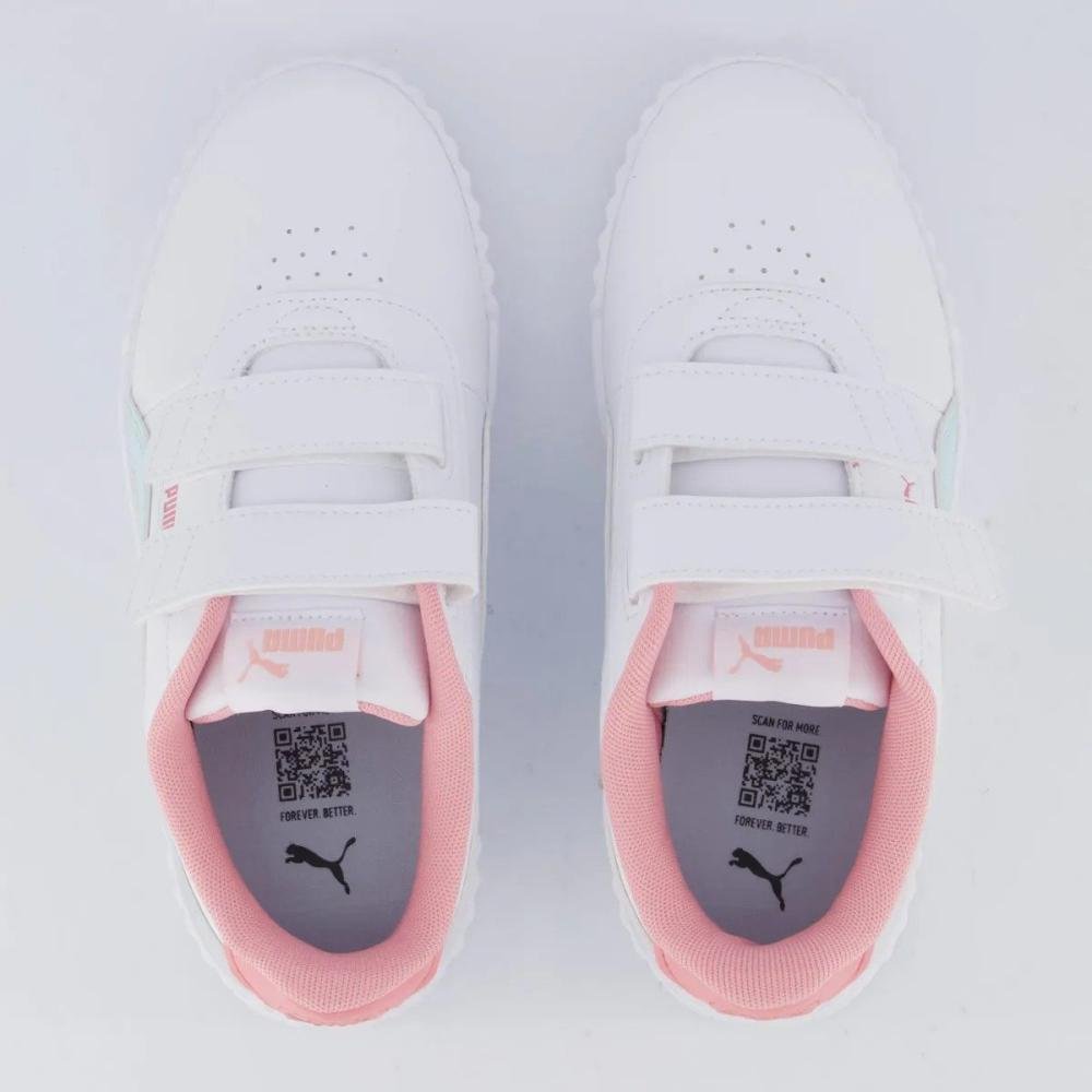 Tenis Puma Carina 3.0 V Ps Branco/Verde 3