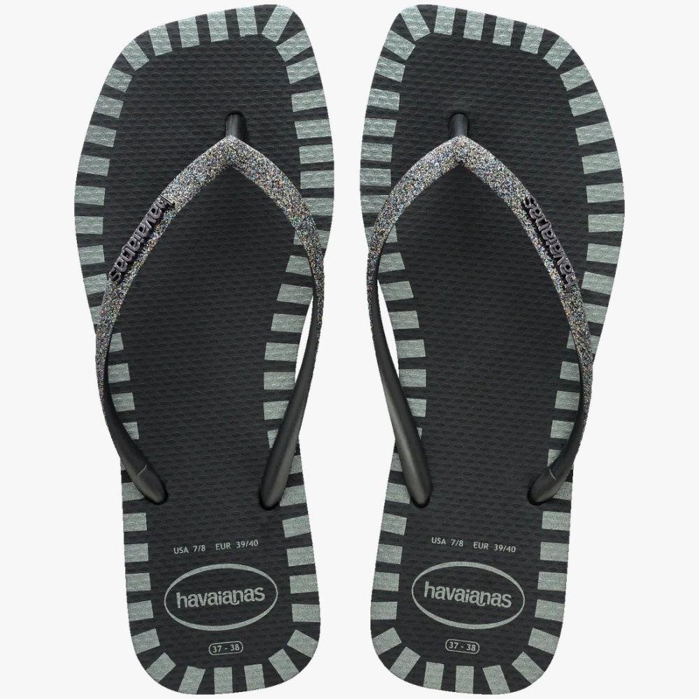 Chinelo Havaianas Glitter Control Fc Preto/Cinza 1