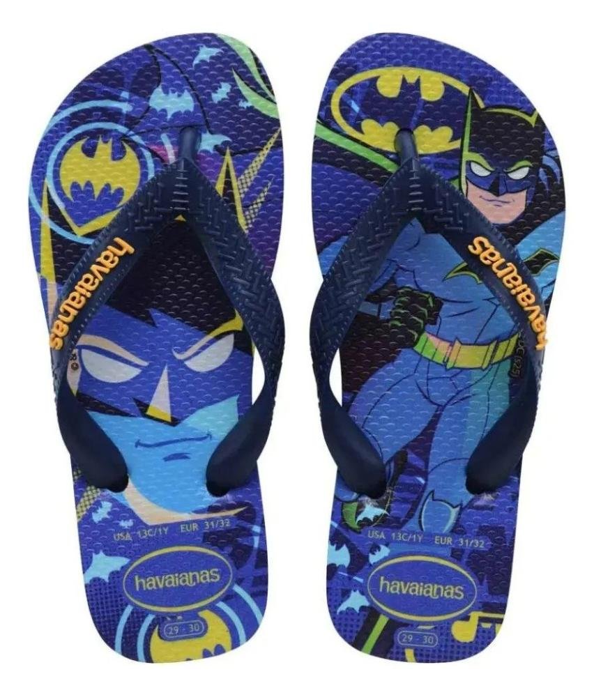 Chinelo Havaianas Kt Warner Batman Fc Azul 4