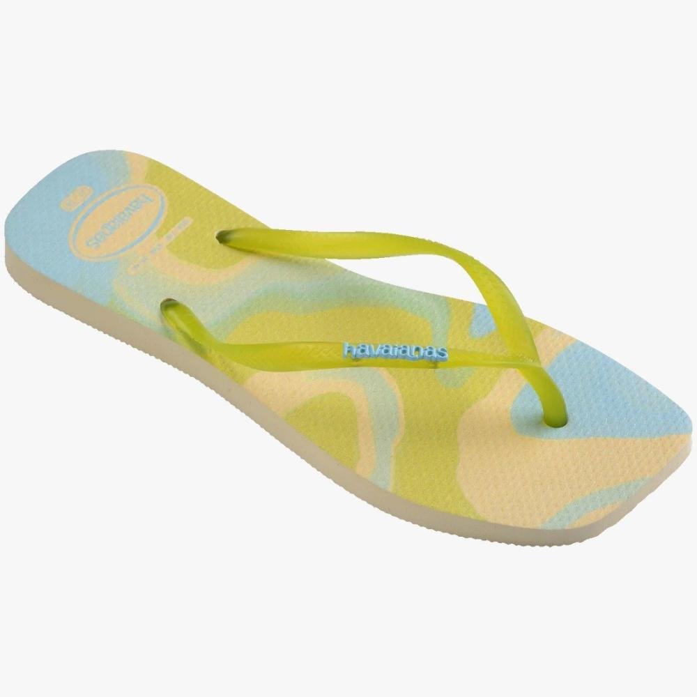 Chinelo Havaianas Square Jelly Fc Amarelo/Verde 3