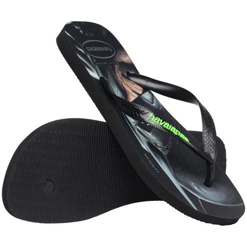 Chinelo Havaianas Top Herois Batman/Coringa Preto/Verde 3