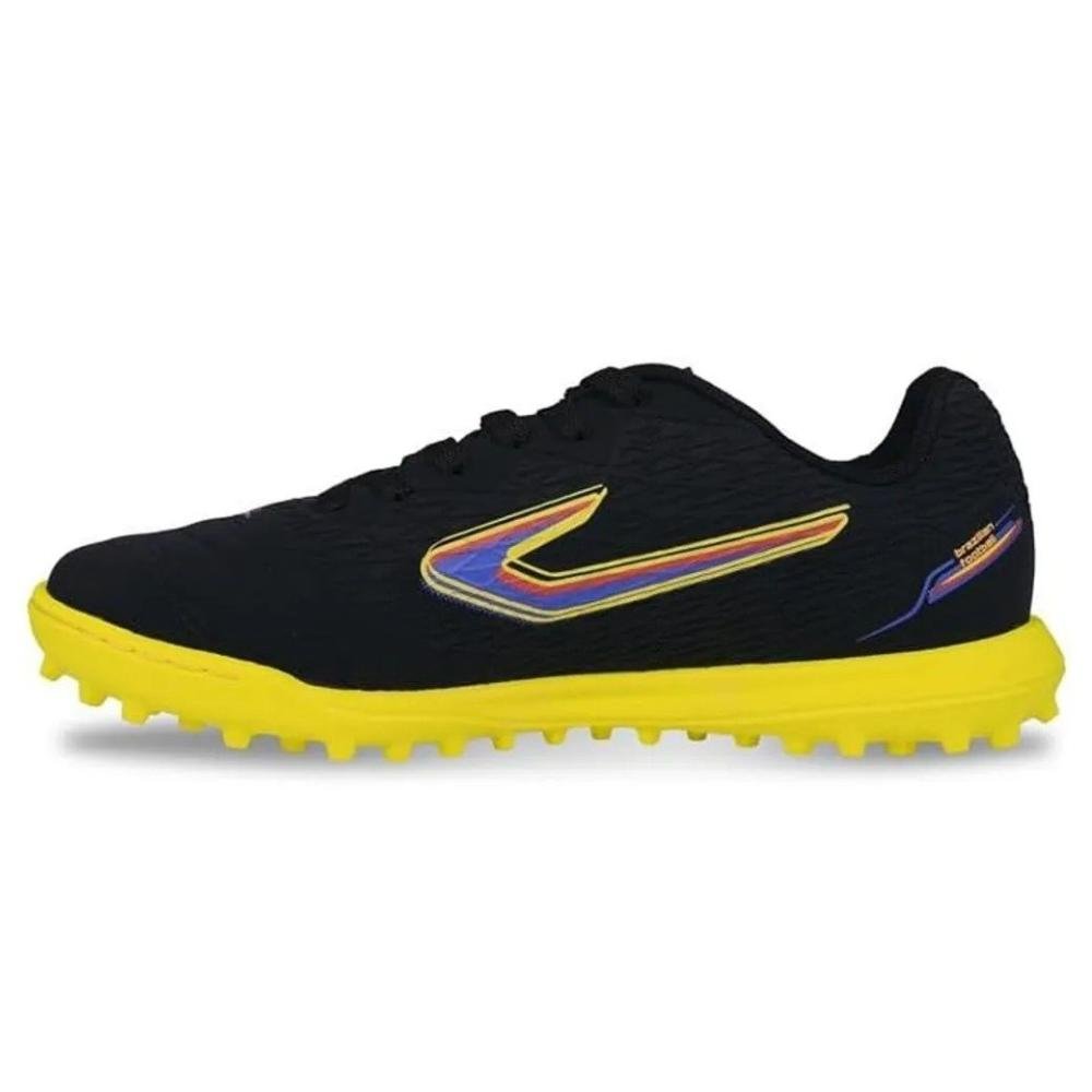 Chuteira Society Topper Drible Vii Preto/Amarelo 2
