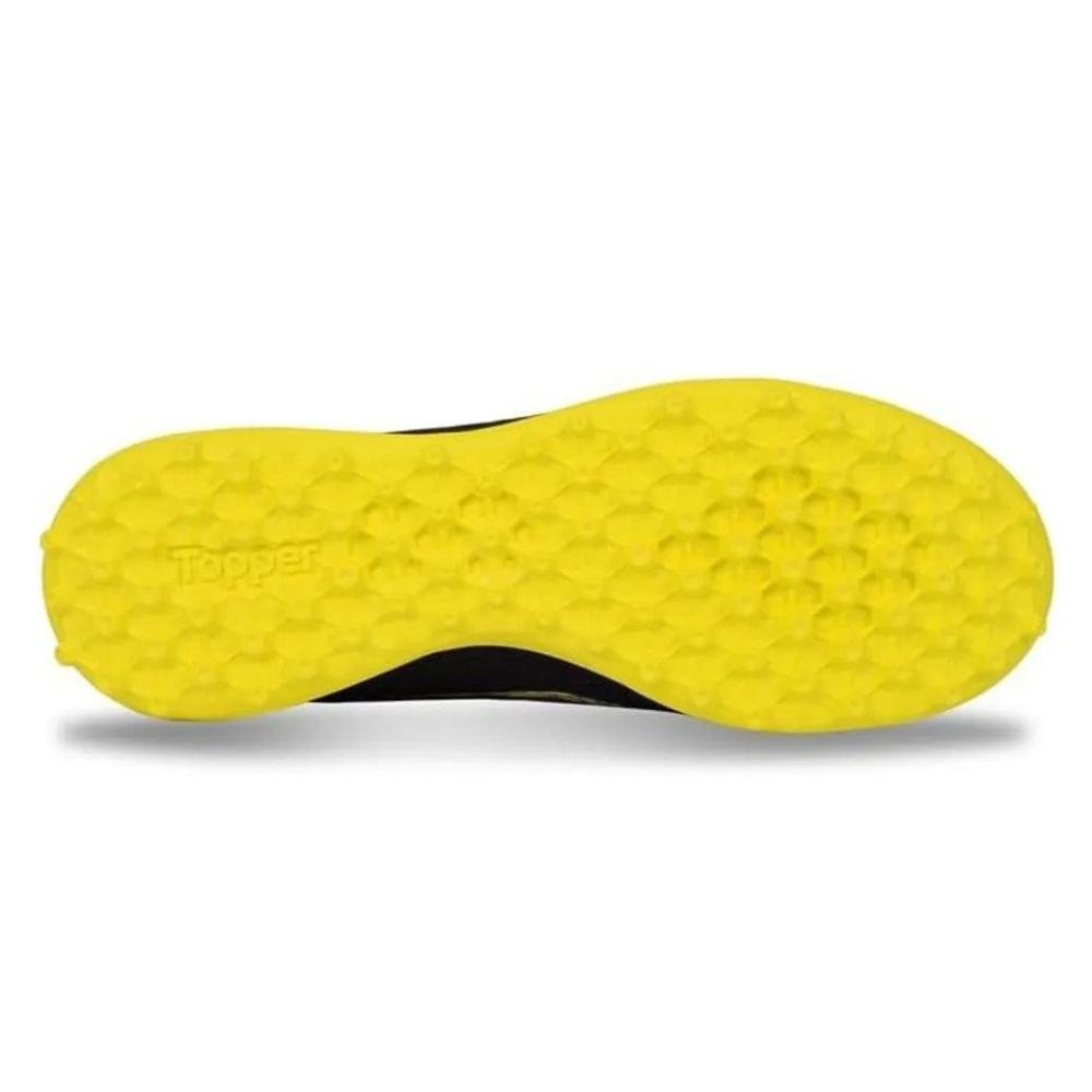 Chuteira Society Topper Drible Vii Preto/Amarelo 3