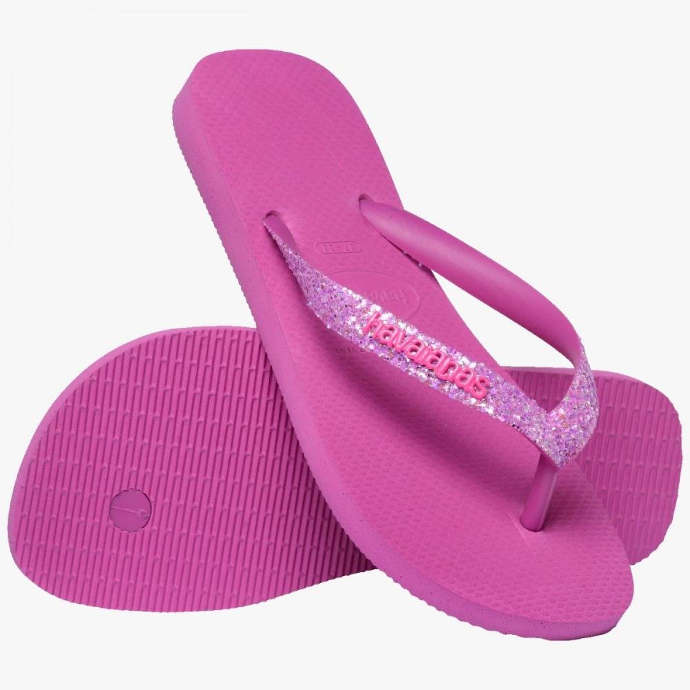 Chinelos Havaianas T Glitter Neon Fc Rosa 2
