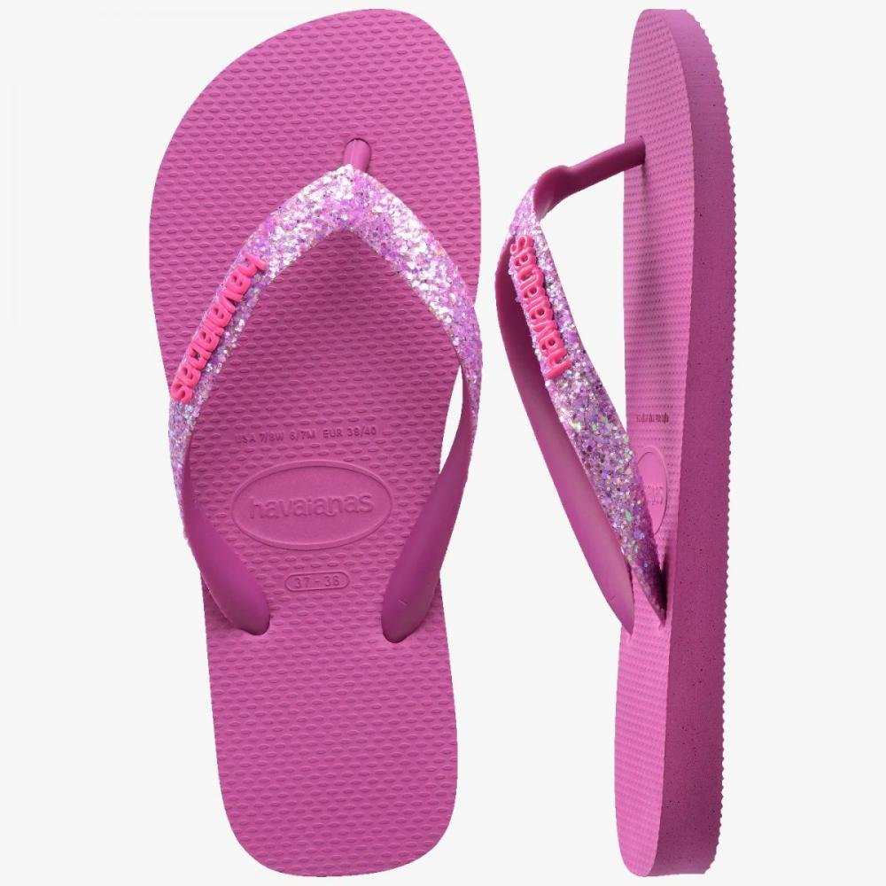 Chinelos Havaianas T Glitter Neon Fc Rosa 6