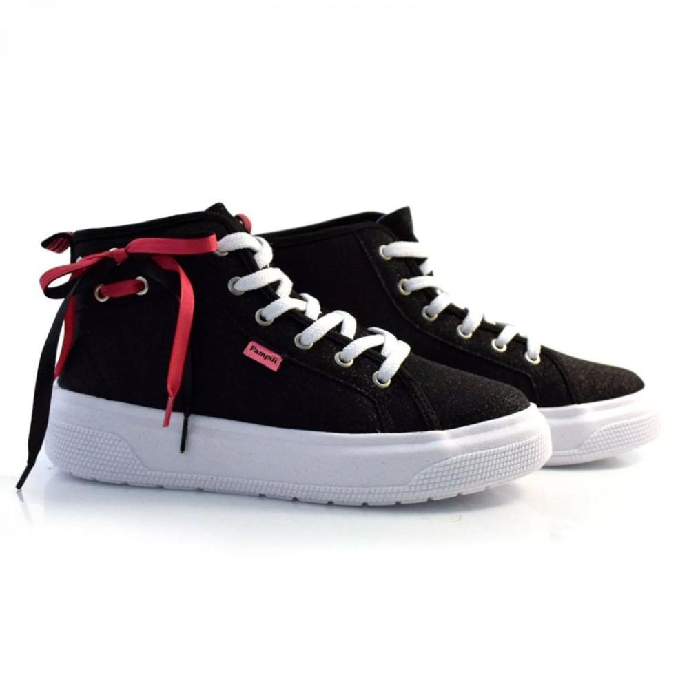Tenis Pampili Xp24 736 Preto/Rosa 2
