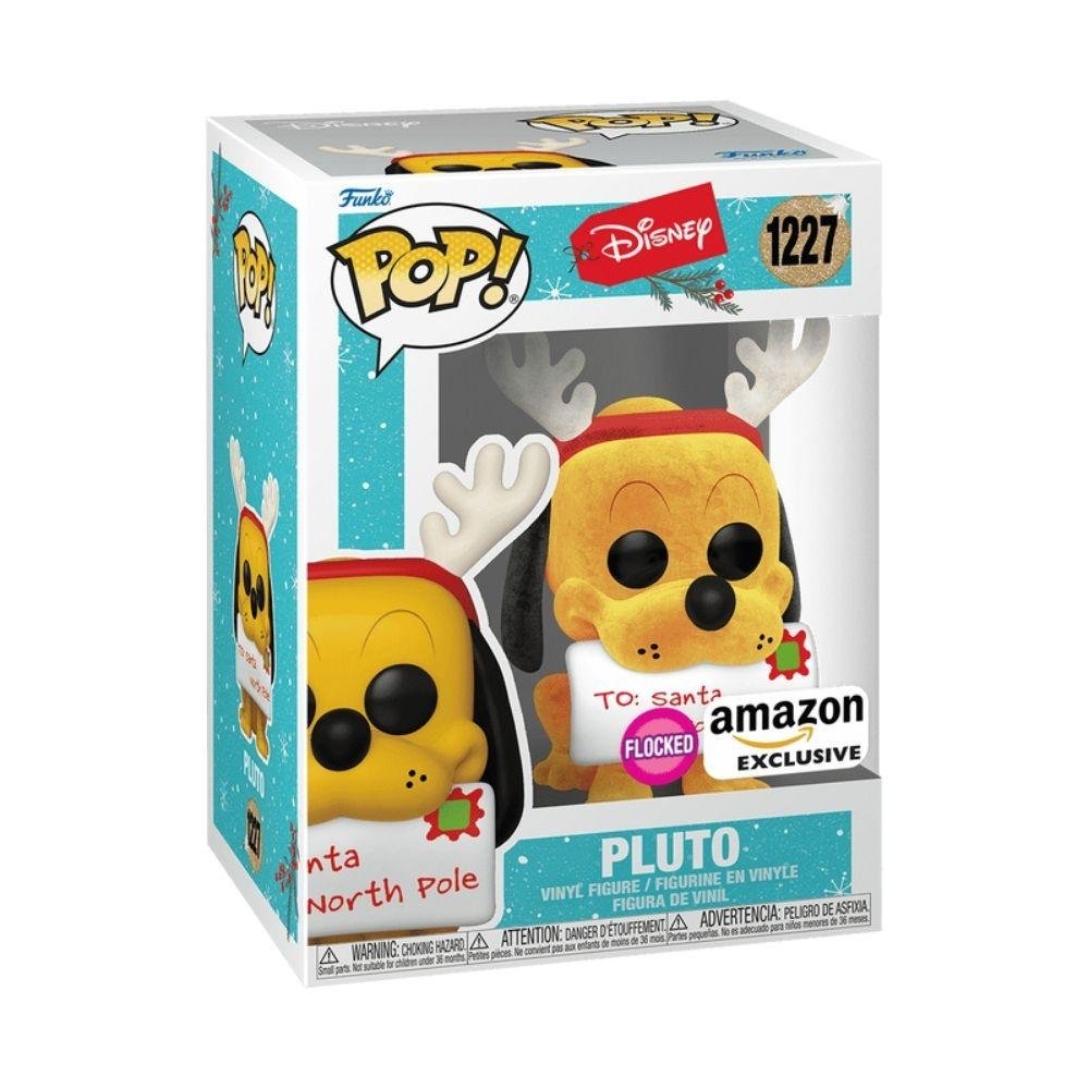 Boneco Funko POP! Disney - Pluto Natalino (Flocked) ÚNICO 2