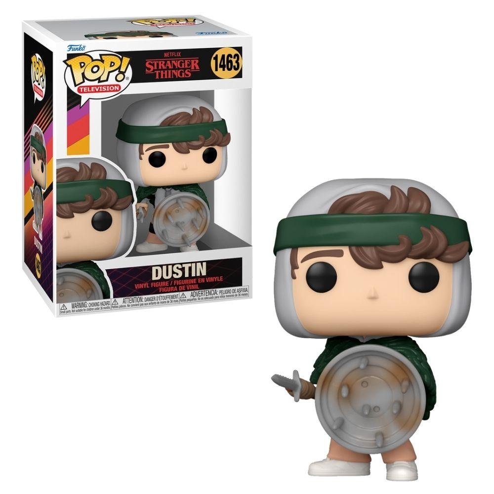 Boneco Funko POP! Stranger Things - Hunter Dustin com Escudo¿¿ ÚNICO 1