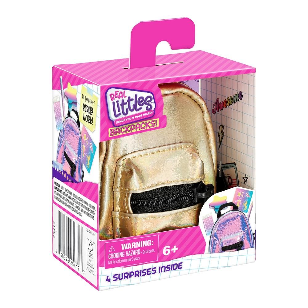 Mini Mochilas Real Littles Backpack - Dourado Dourado 5